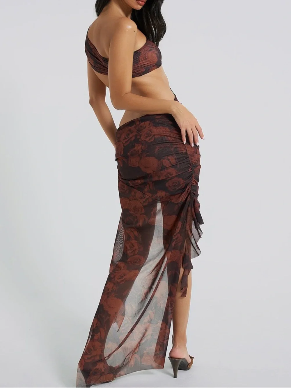 Jaded London Urban Outfitters Athena One Shoulder Draped Maxi Dress. Size 12 - Picture 4 of 9